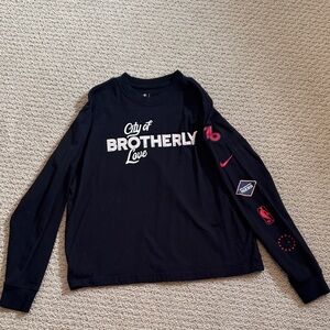 Nike Black Long Sleeve Tee with Pink Accents